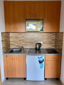 Kuchyň nebo kuchyňský kout v ubytování Apartmány u koupaliště