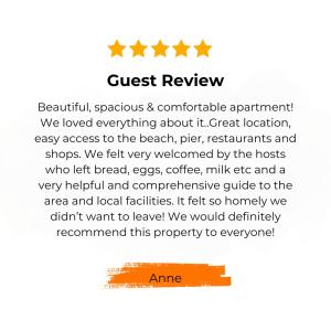 a screenshot of the guest review page of a hotel room at 15 Kingsway House in Worthing