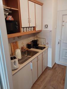 Kuchyň nebo kuchyňský kout v ubytování Léna apartman