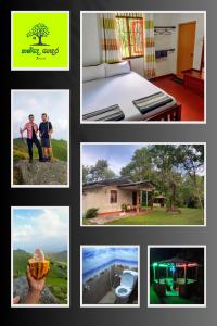 a collage of pictures of different types of homes at Kande Gedara Resort (කන්දෙ ගෙදර) in Monaragala