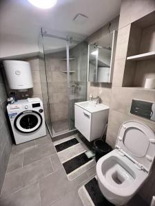 Koupelna v ubytování Daki apartment