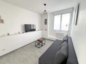 sala de estar con sofá y TV en 178B - Appartement T2 Tout Confort - Wifi Netflix, en Le Gond-Pontouvre