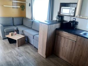 Kuchyň nebo kuchyňský kout v ubytování Camping des Dunes de Contis mobilhome 3ch,