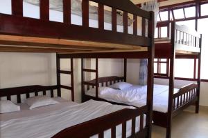 Giường trong phòng chung tại Dalat Happy Hostel