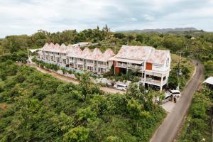 an aerial view of a resort on a hill at Mambo Hill Resort in Nusa Penida