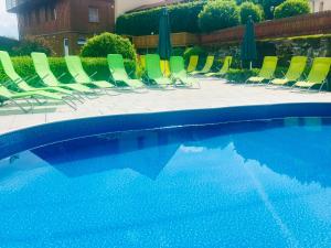 Piscina de la sau aproape de Dvůr Stráň & Wellness