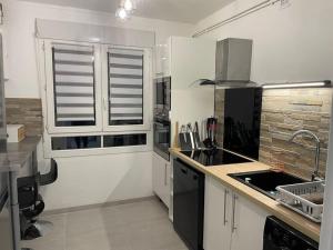 Kuchyň nebo kuchyňský kout v ubytování Super appartement By live cité gastronomique