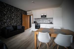 Eldhús eða eldhúskrókur á Garni hotel Svitavy