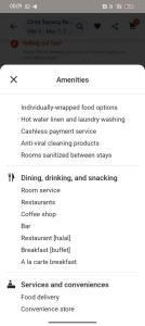 uma imagem de um telemóvel com uma lista de itens alimentares em Cinta Sayang-Sky Residence em Sungai Petani