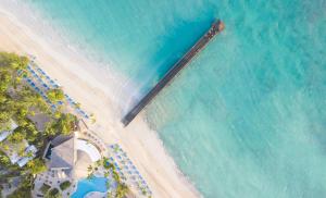 an overhead view of the beach and the ocean at Impressive Punta Cana - All Inclusive in Punta Cana