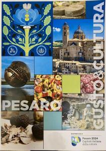 a collage of pictures of food and sights at Bonsai - Bed & Breakfast in Pesaro