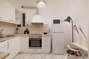 Kuchyň nebo kuchyňský kout v ubytování Zampeli Apartment
