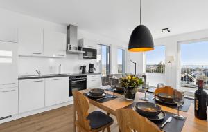 Kuchyň nebo kuchyňský kout v ubytování Stadtblick + 12 fotografií