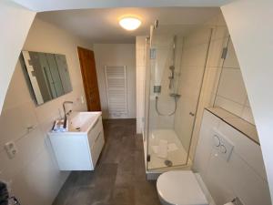 Ein Badezimmer in der Unterkunft Haus am Südende Nordsee