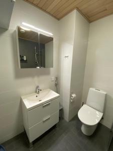 Koupelna v ubytování Yksiö Kakolassa