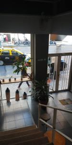 a view from a window of a building with plants at LUCO HOTEL in Buenos Aires