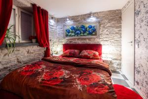 Postel nebo postele na pokoji v ubytování Videviku Villa Apartments