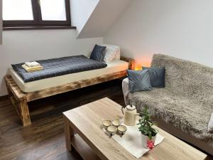 Χώρος καθιστικού στο Apartmán KUGA