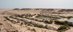 an aerial view of a resort in the desert at Les Dunes de Dakhla in Dakhla