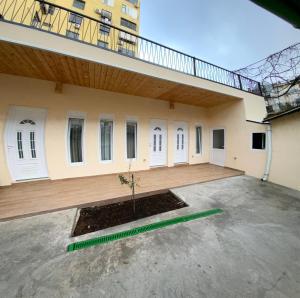 a view of a building with a balcony at Tirana Center Apartaments in Tirana