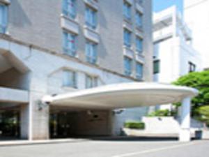 a frisbee is in front of a building at Pearl Hotel Mizonokuchi in Kawasaki