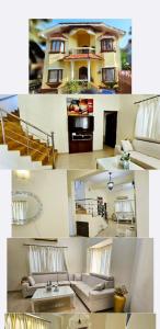 a collage of four pictures of a house at Golden Sun Ray's Villas in Baga