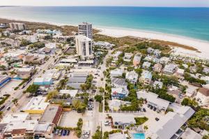 an aerial view of a city with the beach at Siesta Key Island Rentals in Siesta Key