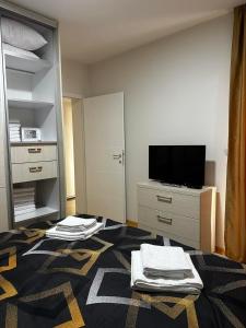 TV a/nebo společenská místnost v ubytování L&D apartman