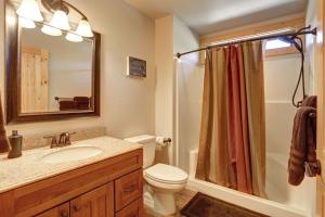 un bagno con wc, lavandino e doccia di Triple R Retreat at Terry Peak a Lead Altre 15 foto