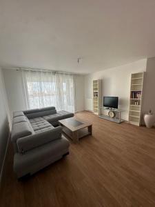- un salon avec un canapé et une table basse dans l'établissement Appartement pierrefitte, à Pierrefitte-sur-Seine