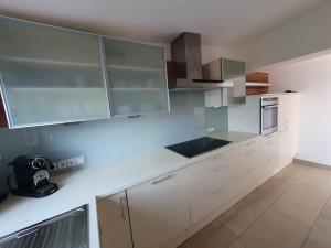 Kuchyň nebo kuchyňský kout v ubytování Moderne Ferienwohnung Urlaub am See Mattsee Salzburg Salzburger Seenland Trumer Seenland