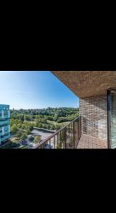 a view from the balcony of a building at Amazing Apartment in Harlow