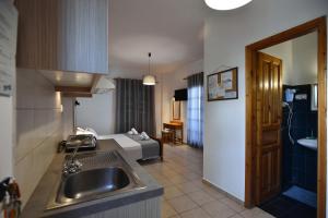 Kuchyň nebo kuchyňský kout v ubytování Mari Evans Apartments