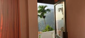 - Balcón con vistas a una palmera en meditation monastery stay en Ella