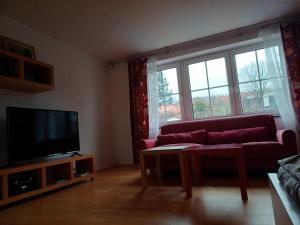 TV a/nebo společenská místnost v ubytování Apartmán Dvořák 194 pod Svatou horou