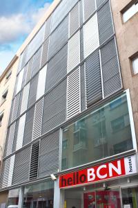 
a building with a sign on the side of it at HelloBCN Youth Hostel Barcelona in Barcelona
