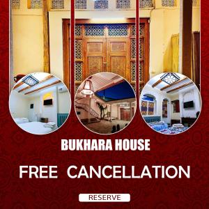 un collage de fotos de un edificio con puerta en BUKHARA HOUSE hotel, en Bukhara