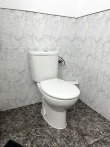 ラスパルマス・デ・グランカナリアにあるFlatguest Gofionesの大理石タイルのバスルーム(白いトイレ付)