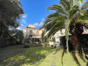 una palmera frente a una casa en Villa Giardino, en Forte dei Marmi