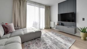 Χώρος καθιστικού στο Lion Apartments - Neapol II Premium Apartments with Parking in the Center of Gdańsk