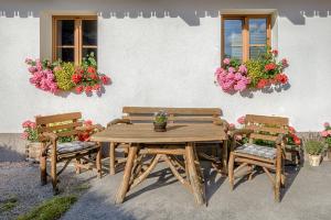 A garden outside Haus Hubertus