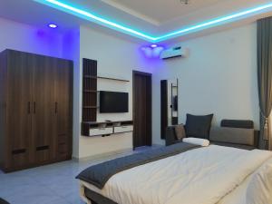TV a/nebo společenská místnost v ubytování Passready Hotel and Suites Nnewi