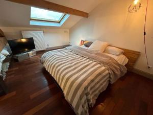 Una cama o camas en una habitación de Belle maison de ville dans Lyon