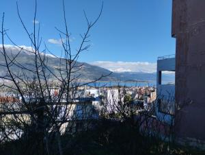 Blick auf eine Stadt mit Bergen im Hintergrund in der Unterkunft XΡΗΣΤΟΣ house in Ioannina