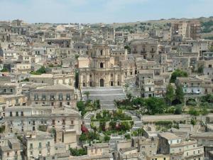 A general view of Modica or a view of the city taken from the holiday home