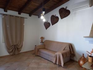 A seating area at Curti Russi