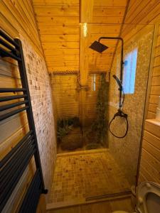 Kúpeľňa v ubytovaní La cabane COMANDAU