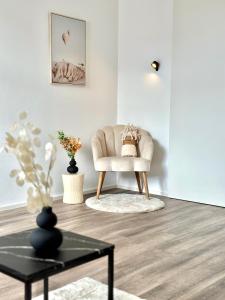 Posezení v ubytování Wohnen deluxe mit Pfänderblick