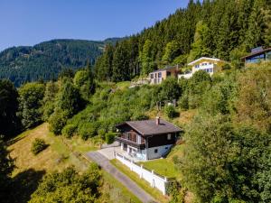 an aerial view of a house on a hill at Jeremys in Piesendorf
