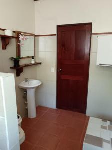 Koupelna v ubytování Casa Amapola